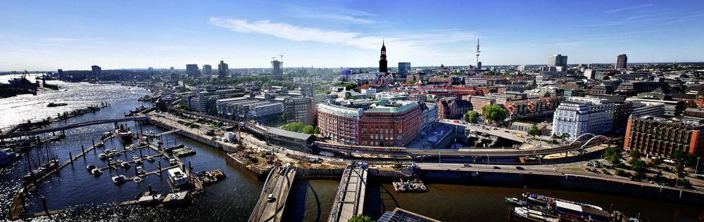 Hamburgpanorama in nordwestliche Richtung